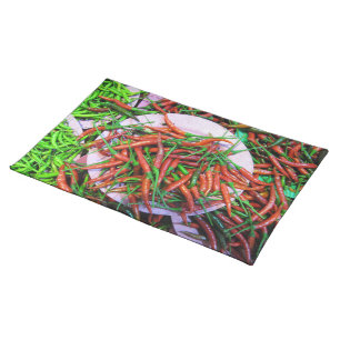 Bird's Eye Chili Peppers Cloth Placemat