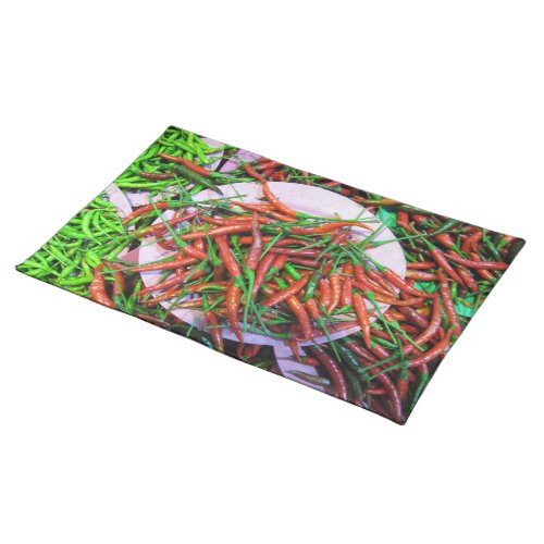 Birds Eye Chili Peppers Cloth Placemat