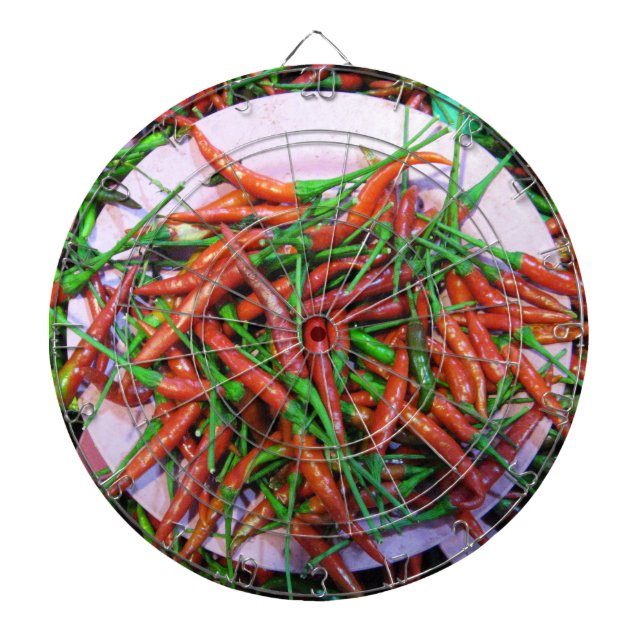 Bird's Eye Chili Peppers Dart Board (Front)
