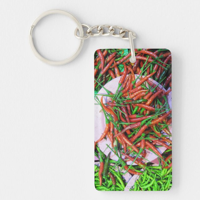 Bird's Eye Chili Peppers Keychain (Front)