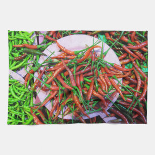 Bird's Eye Chili Peppers Kitchen Towel