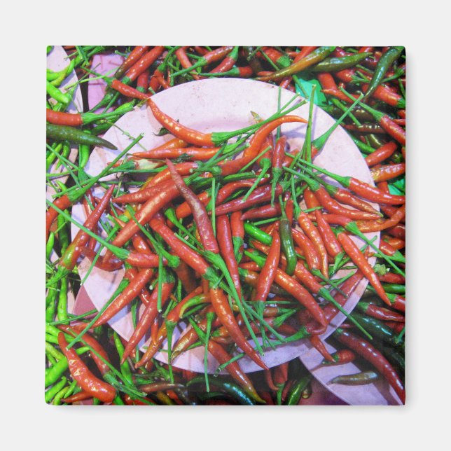 Bird's Eye Chili Peppers Magnet (Front)