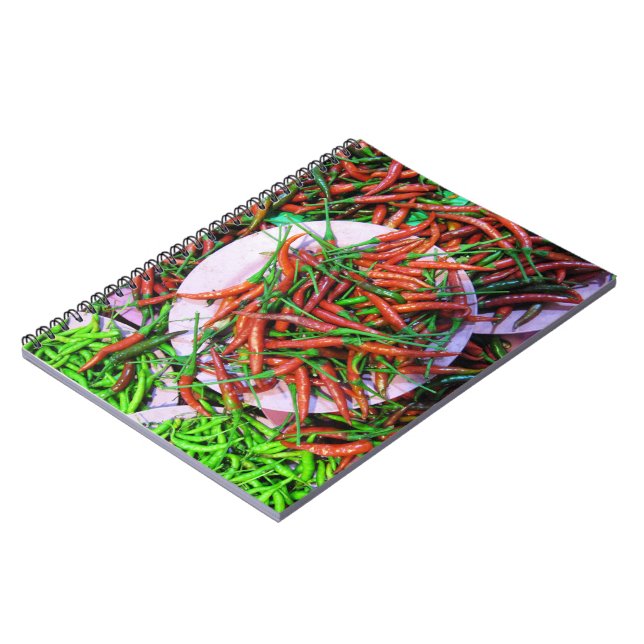 Bird's Eye Chili Peppers Notebook (Left Side)