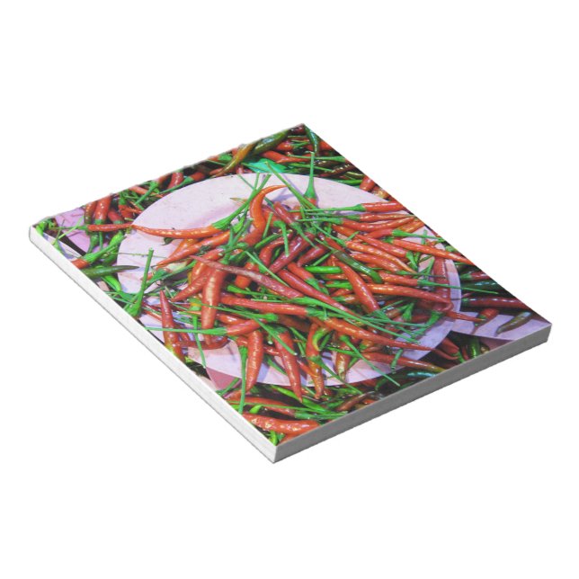 Bird's Eye Chili Peppers Notepad (Angled)