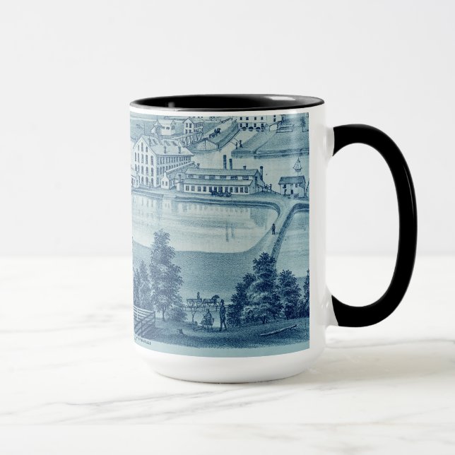 Birds Eye View Carpentersville Illinois 1871 Litho Mug (Right)