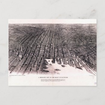 Bird's Eye View Of Baltimore  Maryland (1912) Postcard by TheArts at Zazzle