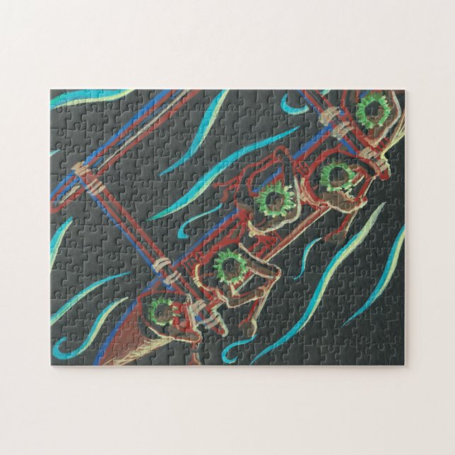 Birds Eye View of Hawaiian Canoe Jigsaw Puzzle (Horizontal)