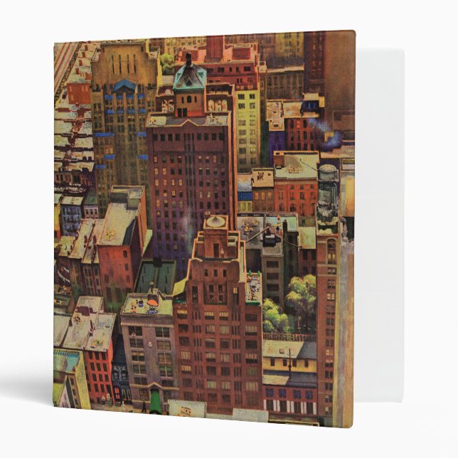Bird's-Eye View of New York City by John Falter Binder (Front/Inside)