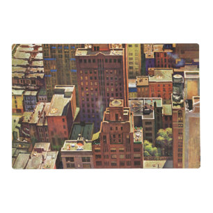 Bird's-Eye View of New York City by John Falter Placemat