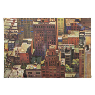 Bird's-Eye View of New York City by John Falter Placemat