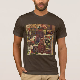 Bird's-Eye View of New York City by John Falter T-Shirt