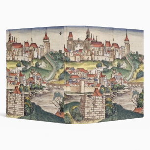 Bird's Eye View of Prague from the Nuremberg Chron Binder