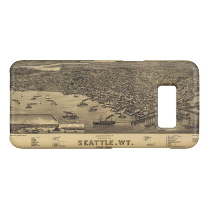 Bird&#39;s Eye View of Seattle, Washington (1884) Case-Mate Samsung Galaxy S8 Case
