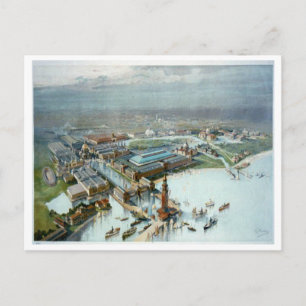 Birds Eye View Of The 1893 Columbia Exposition Postcard