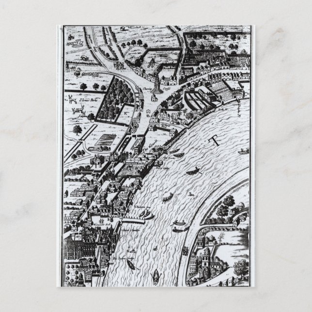 Bird's eye view of the River Thames Postcard (Front)