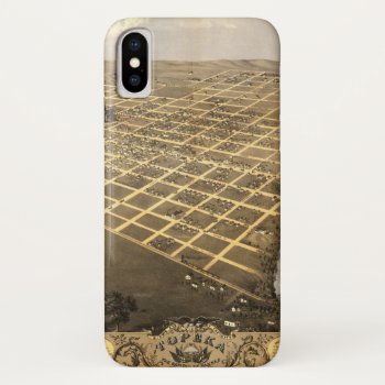 Bird's Eye View Of Topeka  Kansas (1869) Iphone X Case by TheArts at Zazzle