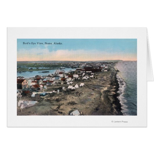Bird's Eye View of TownNome, AK Cards (Front Horizontal)