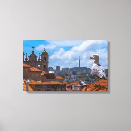 Birds Eye View Rooftops of Portugal Canvas Print