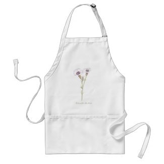 Bird's Eyes Gilia watercolor  Adult Apron