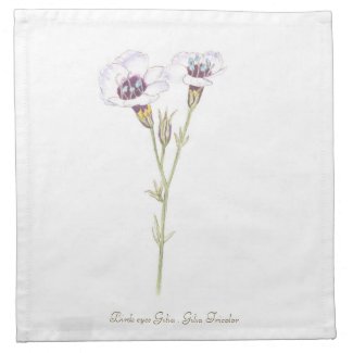 Bird's Eyes Gilia watercolor  Cloth Napkin