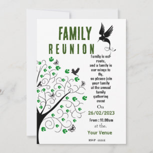 Birds Family Reunion Invitation
