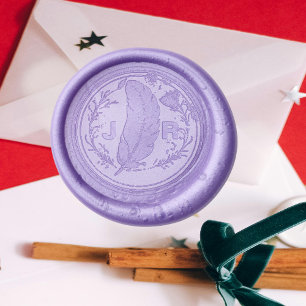 Bird's Feather Wax Seal Sticker