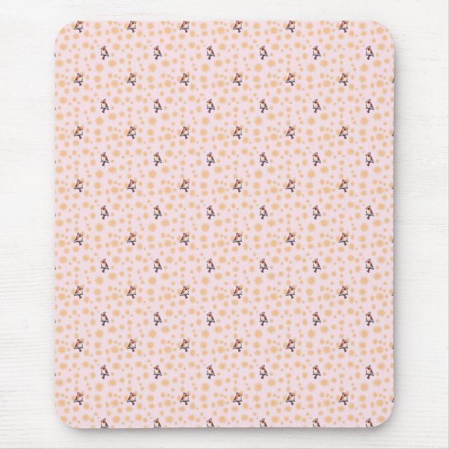 Birds floral pattern mouse pad (Front)