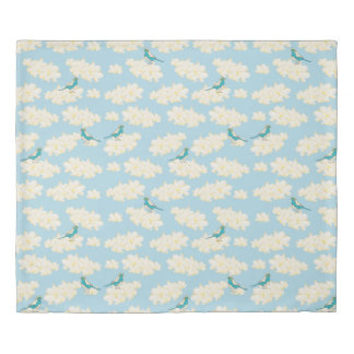 birds flowers duvet cover
