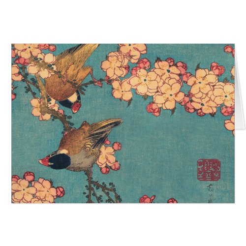 Birds Flowers Hokusai Japanese Art