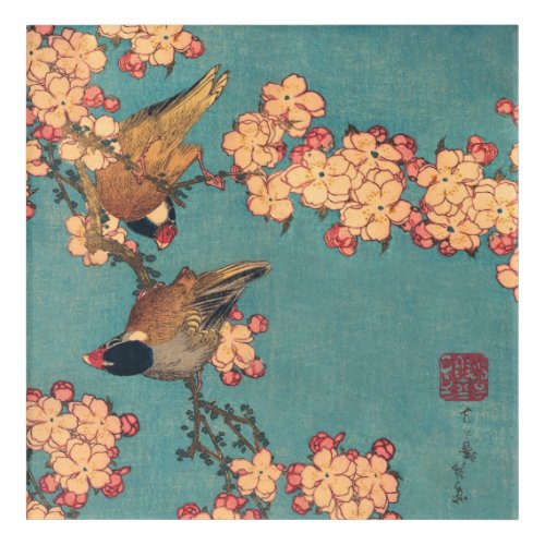 Birds Flowers Hokusai Japanese Art
