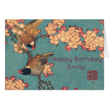 Birds Flowers Hokusai Japanese Art by antiqueart at Zazzle