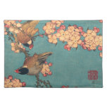 Birds Flowers Hokusai Japanese Art Cloth Placemat