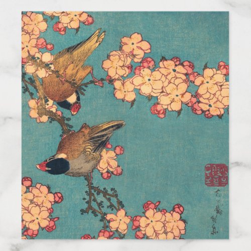 Birds Flowers Hokusai Japanese Art Envelope Liner
