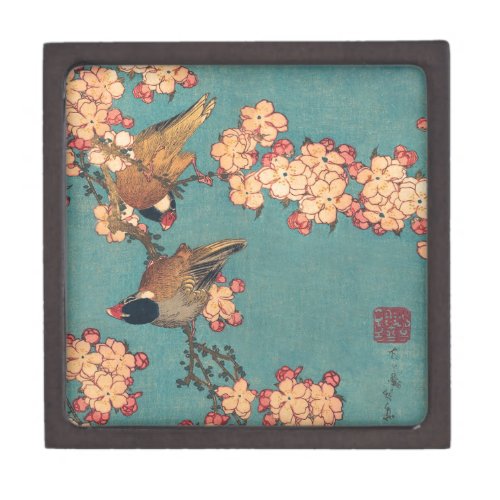Birds Flowers Hokusai Japanese Art Gift Box