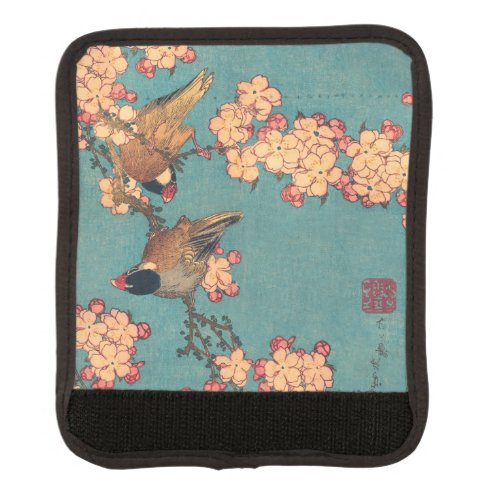 Birds Flowers Hokusai Japanese Art Luggage Handle Wrap