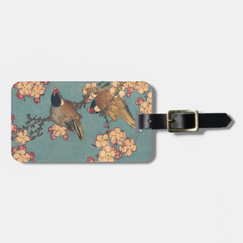 Birds Flowers Hokusai Japanese Art Luggage Tag