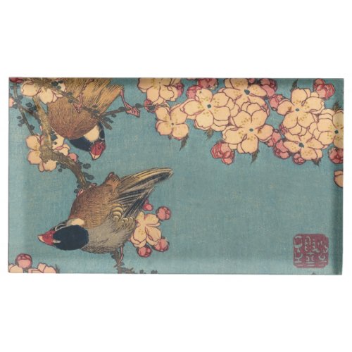 Birds Flowers Hokusai Japanese Art Place Card Holder