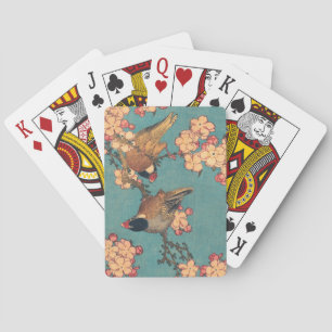 Birds Flowers Hokusai Japanese Art Poker Cards