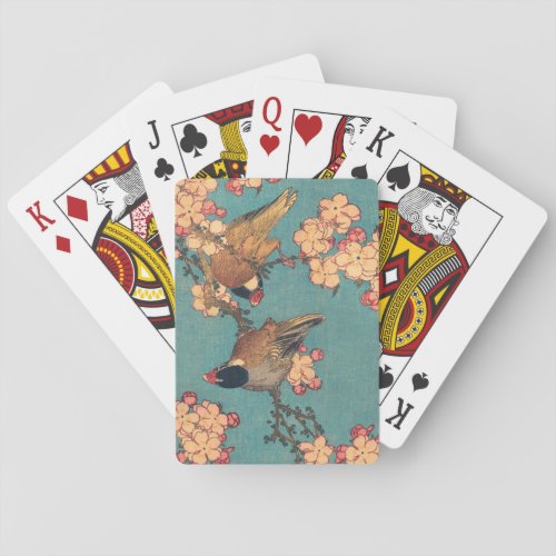 Birds Flowers Hokusai Japanese Art Poker Cards
