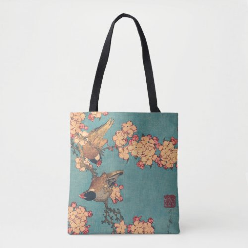 Birds Flowers Hokusai Japanese Art Tote Bag