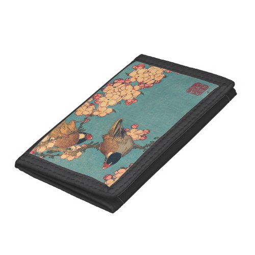 Birds Flowers Hokusai Japanese Art Trifold Wallet