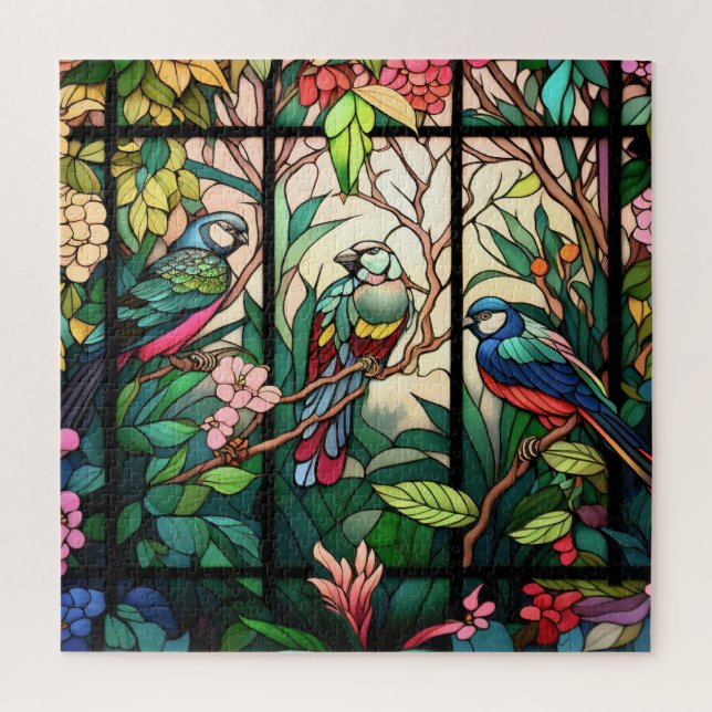 Birds & Flowers Jigsaw Puzzle (Vertical)