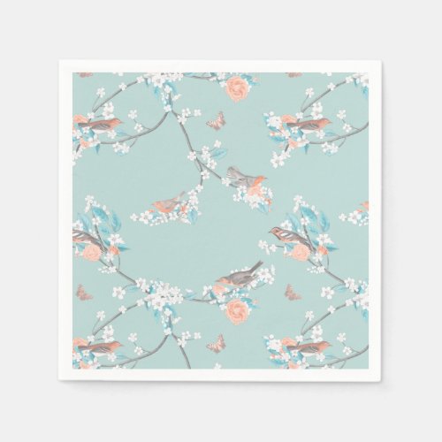 Birds  Flowers Napkins