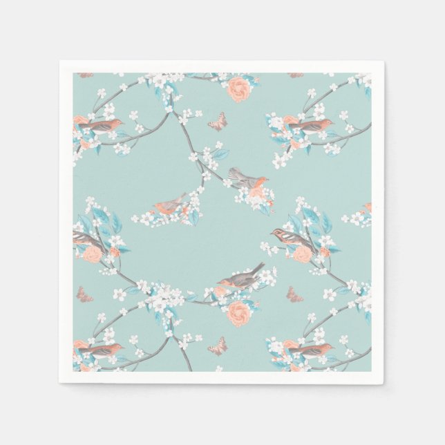 Birds & Flowers Napkins (Front)