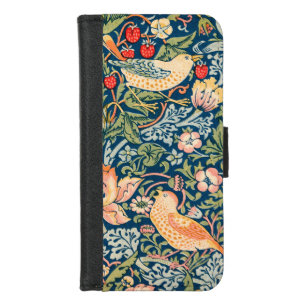 Birds & Flowers Tapestry Wm Morris Art iPhone 8/7 Wallet Case
