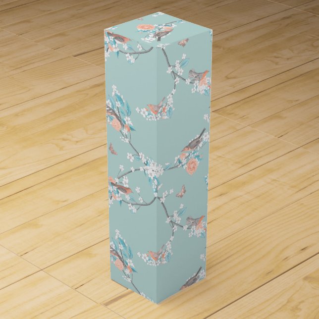 Birds & Flowers Wine Box (Front)