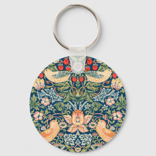 Birds & Flowers Wm Morris Art Keychain