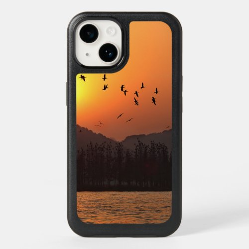 Birds Flying in Sunset Sky Over East Lake OtterBox iPhone 14 Case