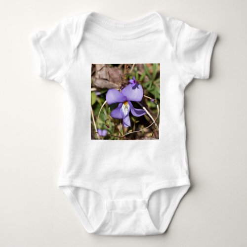 Birds_Foot Violet w Bluets Baby Bodysuit