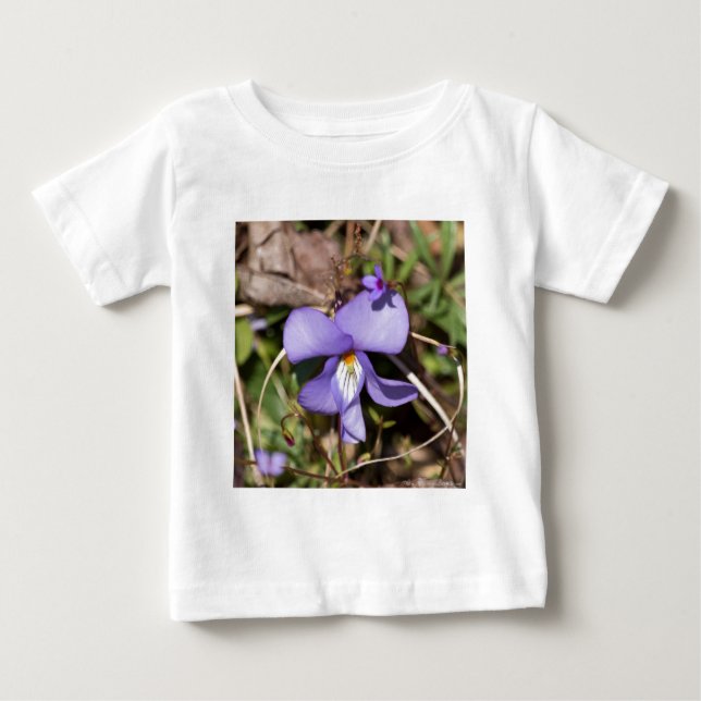 Birds-Foot Violet w/ Bluets Baby T-Shirt (Front)